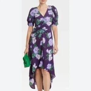 Dress A NEW DAY Navy Purple Floral *NWT* Size Large MSRP $35.00